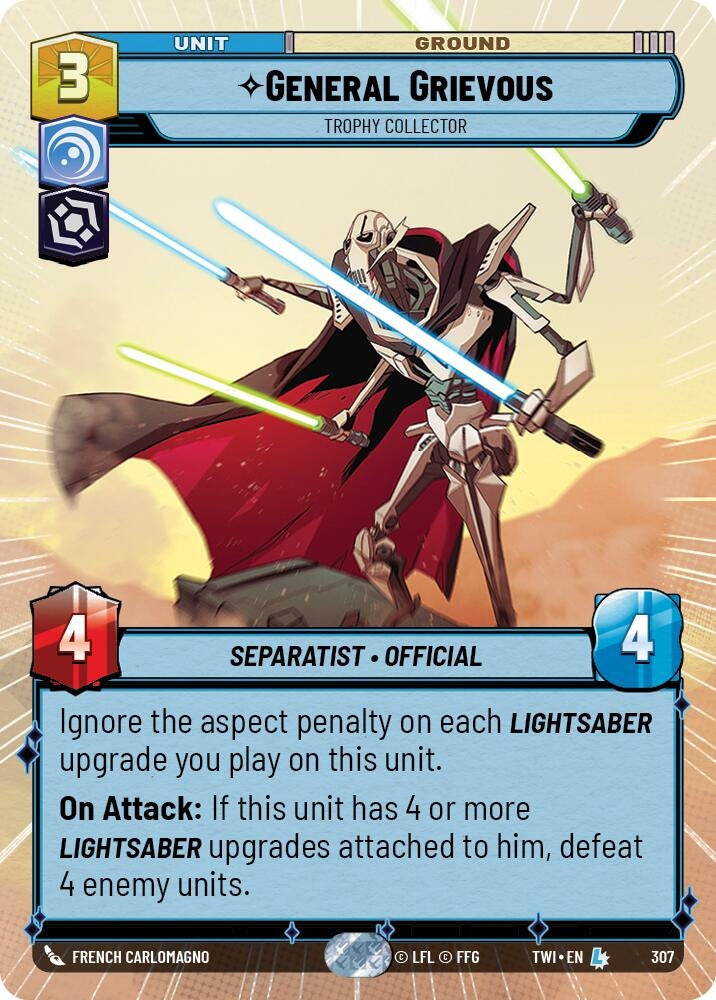 Image for General Grievous - Trophy Collector (Hyperspace) (Twilight of the Republic) (307) - Star Wars: Unlimited