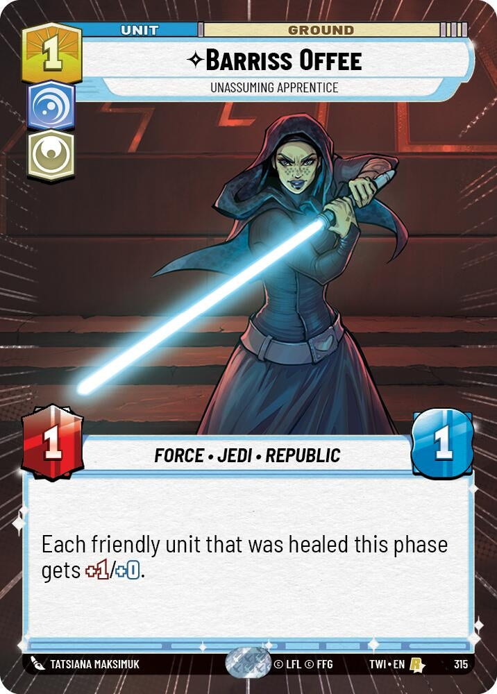 Image for Barriss Offee - Unassuming Apprentice (Hyperspace) (Twilight of the Republic) (315) - Star Wars: Unlimited