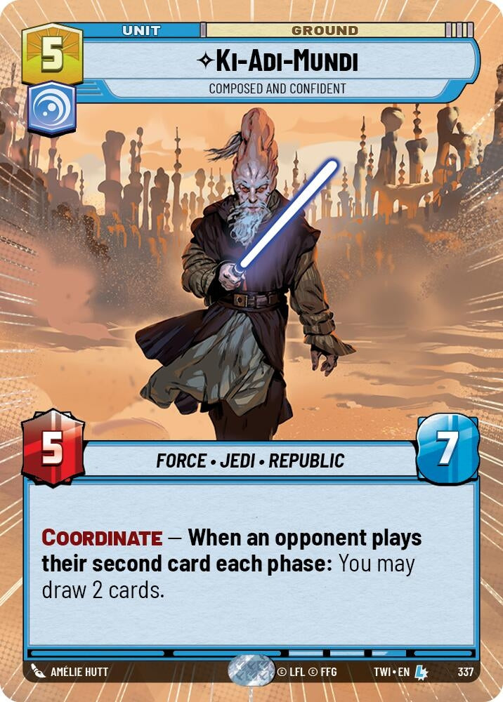 Image for Ki-Adi-Mundi - Composed and Confident (Hyperspace) (Twilight of the Republic) (337) - Star Wars: Unlimited