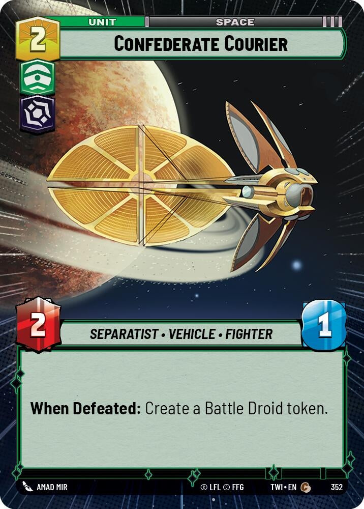 Image for Confederate Courier (Hyperspace) (Twilight of the Republic) (352) - Star Wars: Unlimited