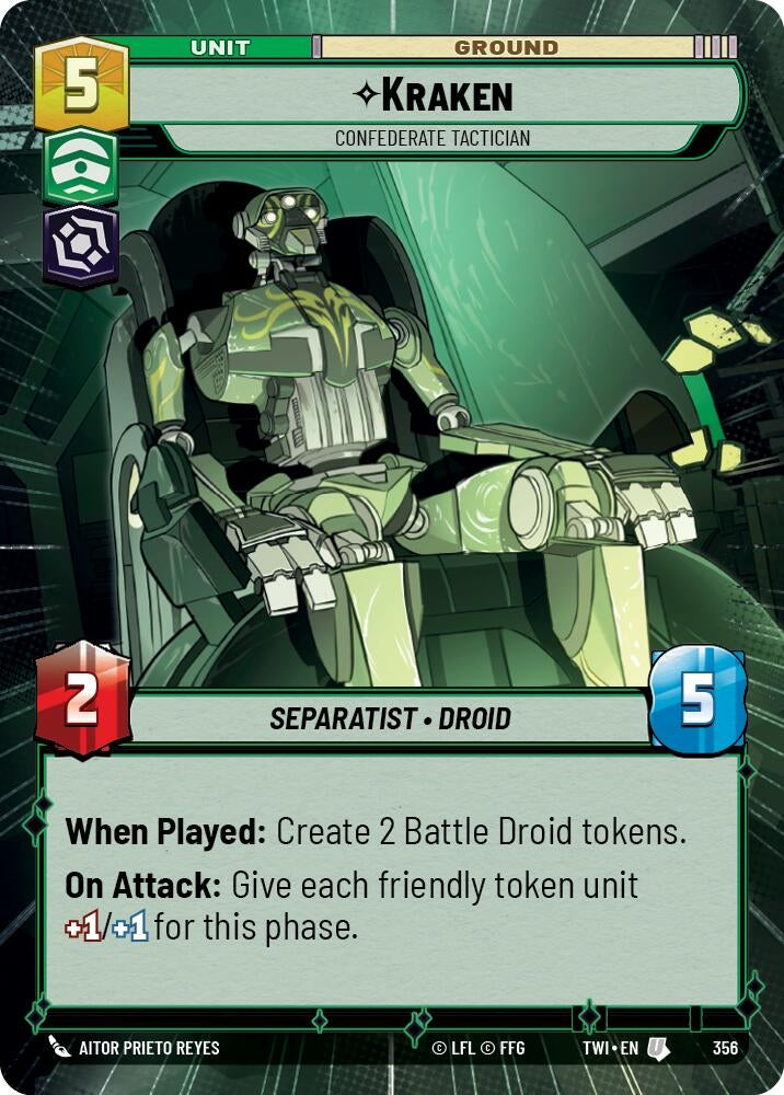 Image for Kraken - Confederate Tactician (Hyperspace) (Twilight of the Republic) (356) - Star Wars: Unlimited