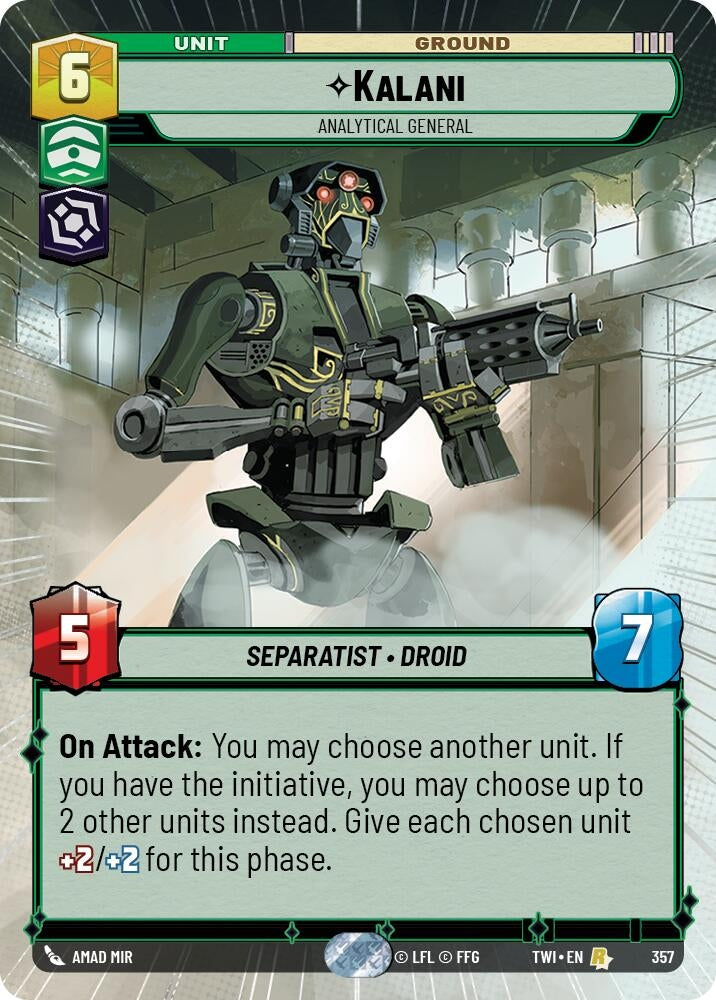 Image for Kalani - Analytical General (Hyperspace) (Twilight of the Republic) (357) - Star Wars: Unlimited