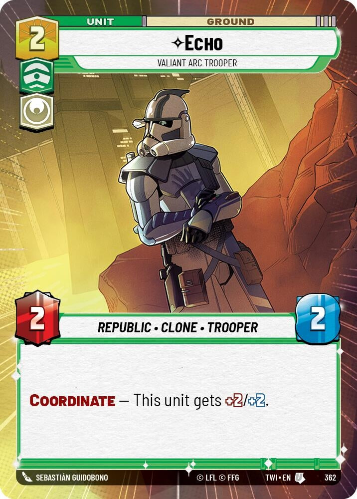 Image for Echo - Valiant ARC Trooper (Hyperspace) (Twilight of the Republic) (362) - Star Wars: Unlimited