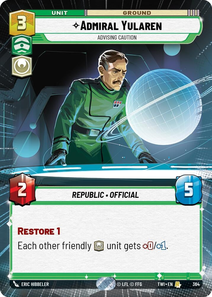 Image for Admiral Yularen - Advising Caution (Hyperspace) (Twilight of the Republic) (364) - Star Wars: Unlimited