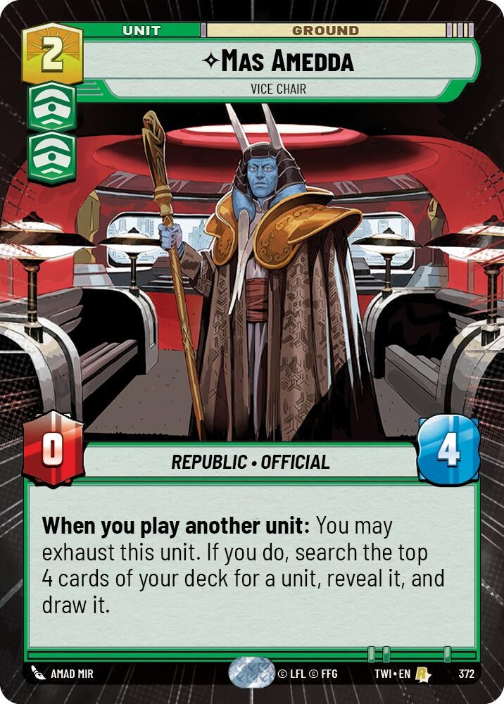 Image for Mas Amedda - Vice Chair (Hyperspace) (Twilight of the Republic) (372) - Star Wars: Unlimited