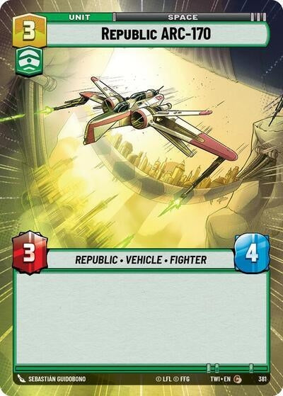 Image for Republic ARC-170 (Hyperspace) (Twilight of the Republic) (381) - Star Wars: Unlimited