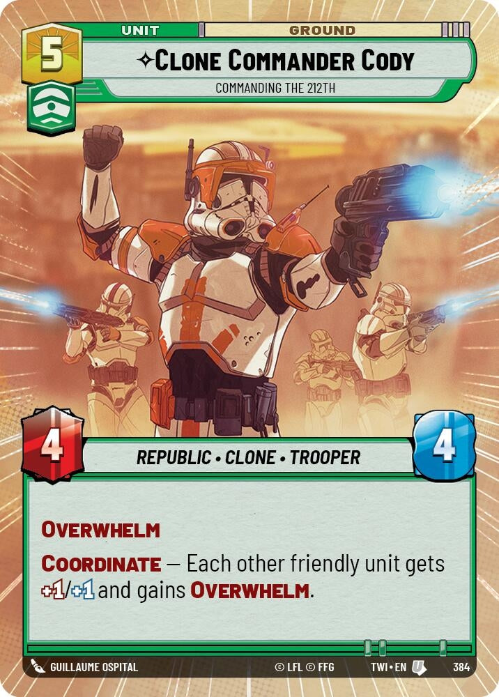 Image for Clone Commander Cody - Commanding the 212th (Hyperspace) (Twilight of the Republic) (384) - Star Wars: Unlimited