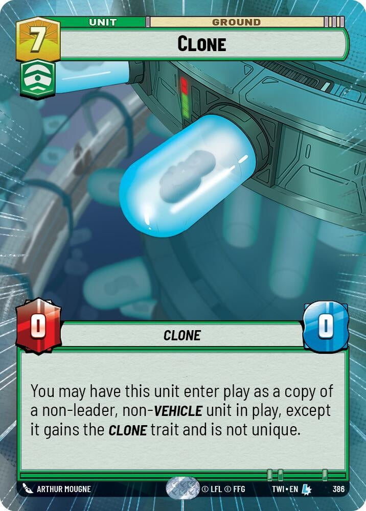 Image for Clone (Hyperspace) (Twilight of the Republic) (386) - Star Wars: Unlimited
