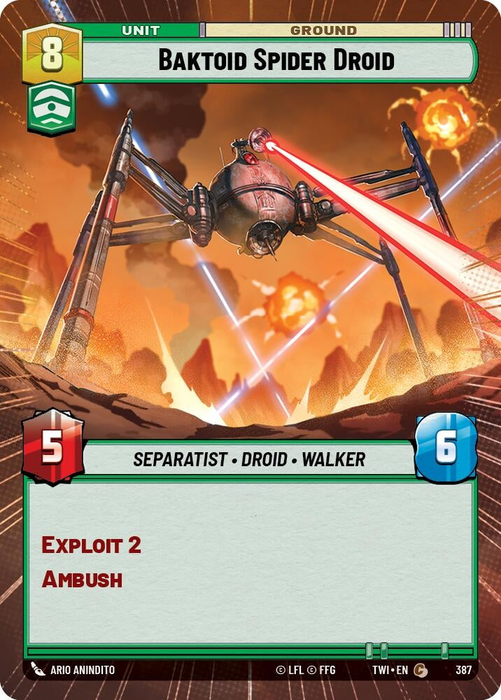 Image for Baktoid Spider Droid (Hyperspace) (Twilight of the Republic) (387) - Star Wars: Unlimited