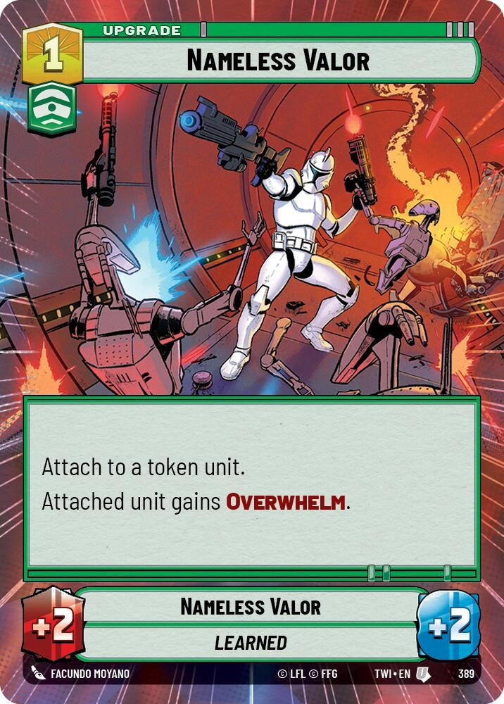 Image for Nameless Valor (Hyperspace) (Twilight of the Republic) (389) - Star Wars: Unlimited