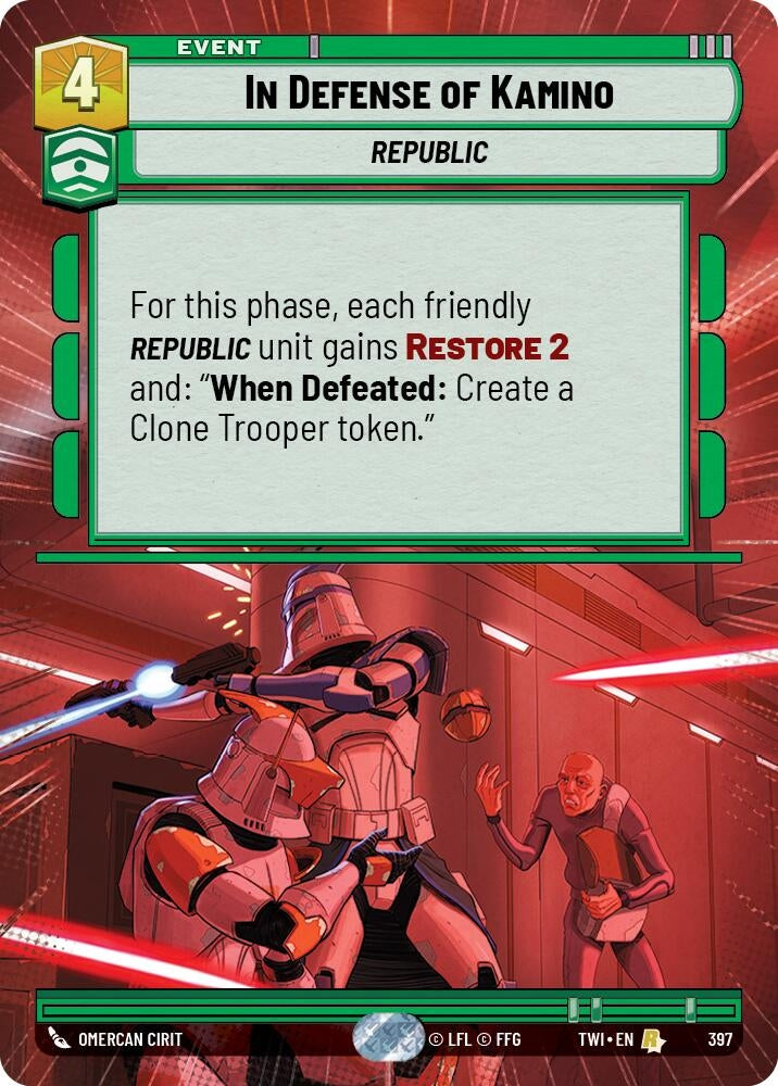 Image for In Defense of Kamino (Hyperspace) (Twilight of the Republic) (397) - Star Wars: Unlimited