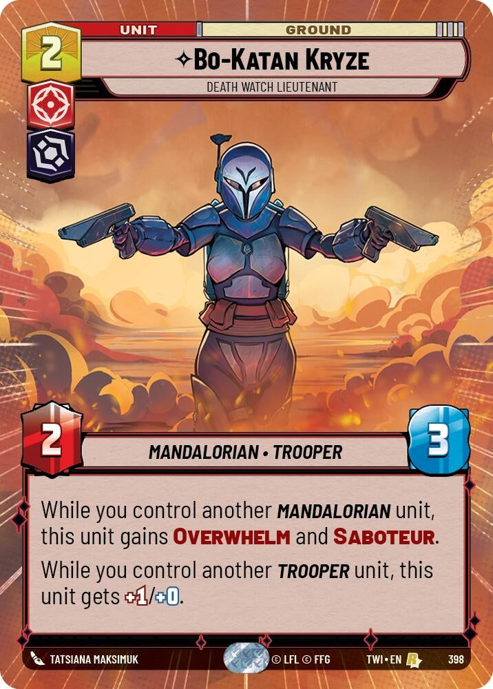 Image for Bo-Katan Kryze - Death Watch Lieutenant (Hyperspace) (Twilight of the Republic) (398) - Star Wars: Unlimited
