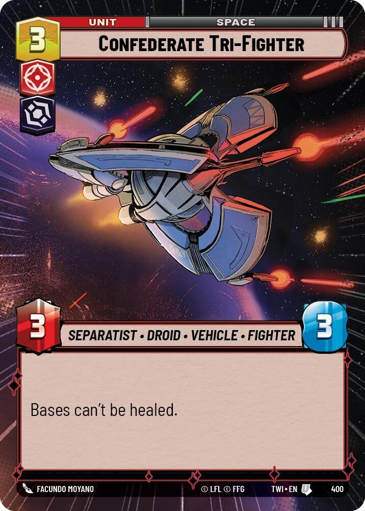 Image for Confederate Tri-Fighter (Hyperspace) (Twilight of the Republic) (400) - Star Wars: Unlimited