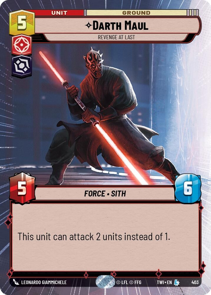Image for Darth Maul - Revenge At Last (Hyperspace) (Twilight of the Republic) (403) - Star Wars: Unlimited