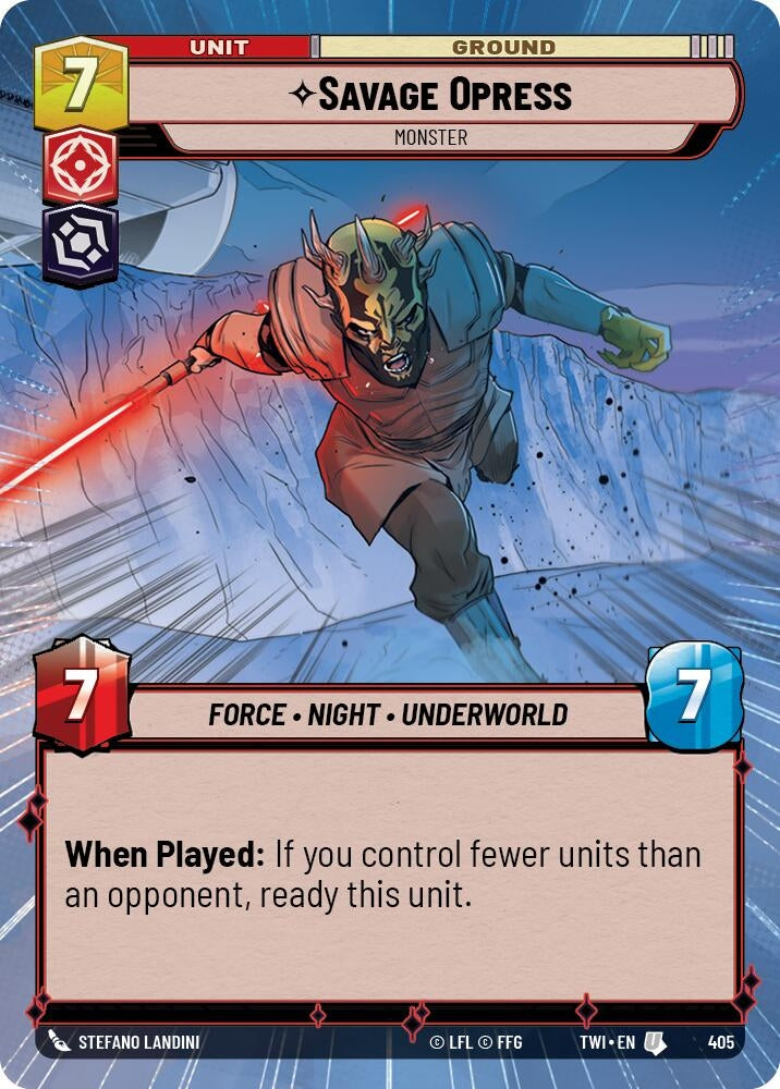 Image for Savage Opress - Monster (Hyperspace) (Twilight of the Republic) (405) - Star Wars: Unlimited