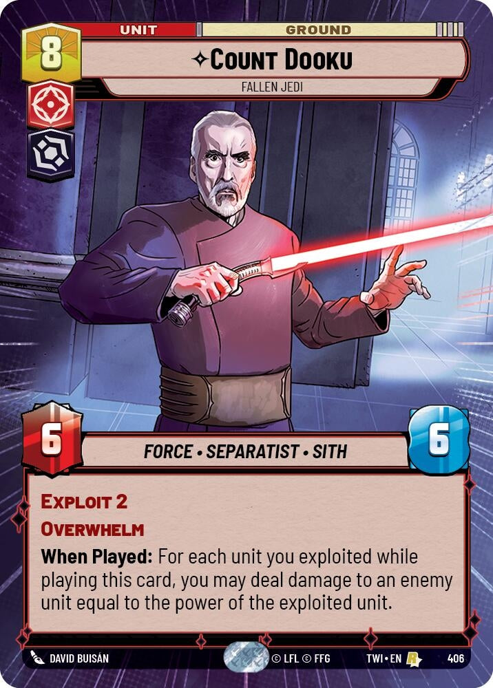 Image for Count Dooku - Fallen Jedi (Hyperspace) (Twilight of the Republic) (406) - Star Wars: Unlimited