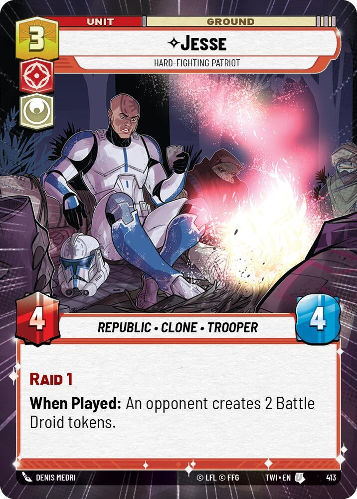 Image for Jesse - Hard-Fighting Patriot (Hyperspace) (Twilight of the Republic) (413) - Star Wars: Unlimited