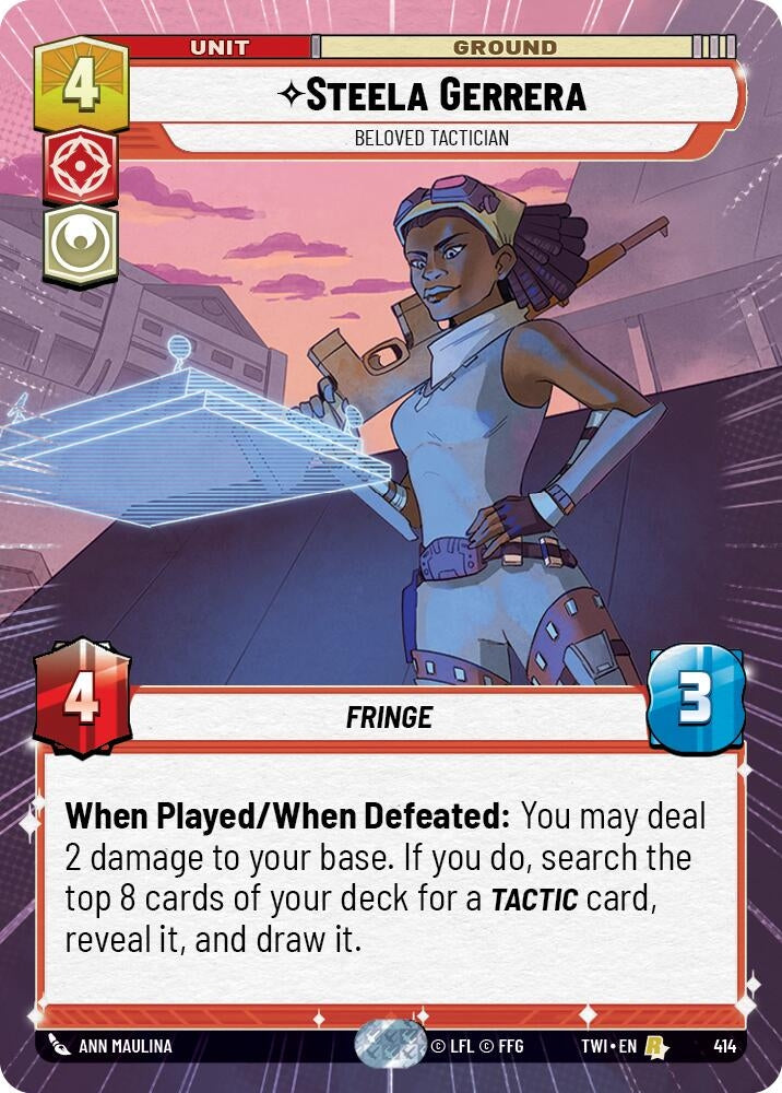 Image for Steela Gerrera - Beloved Tactician (Hyperspace) (Twilight of the Republic) (414) - Star Wars: Unlimited