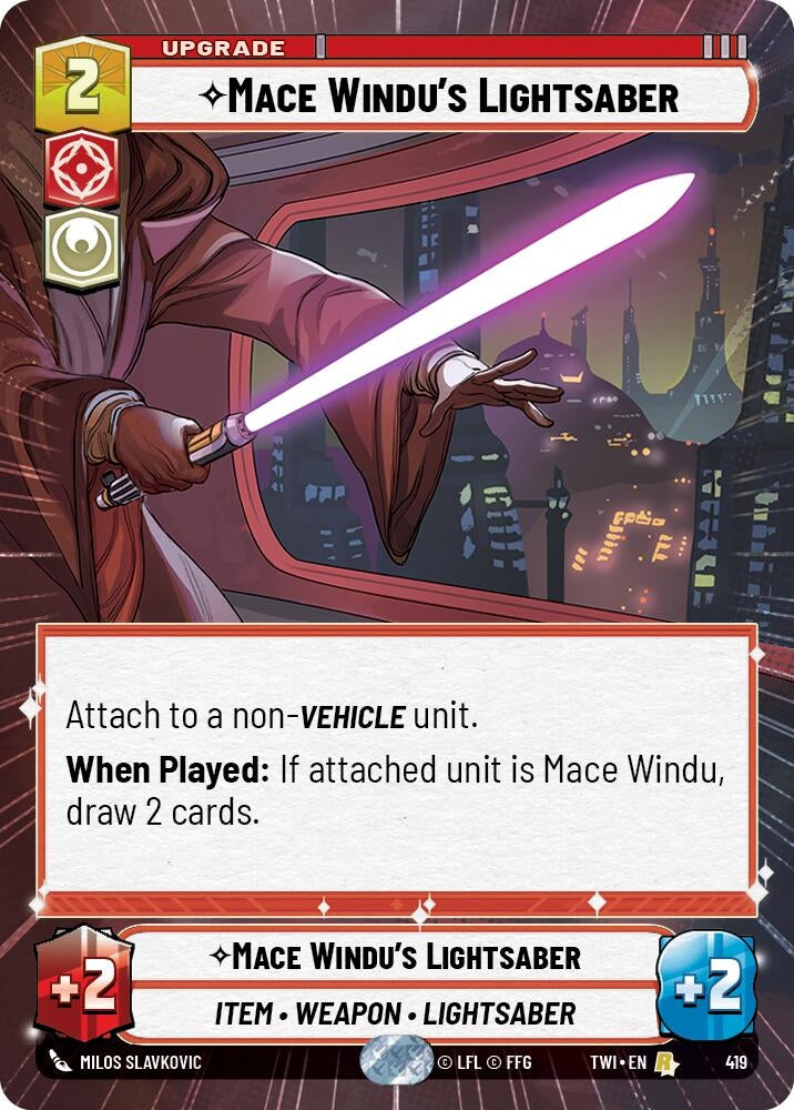 Image for Mace Windu's Lightsaber (Hyperspace) (Twilight of the Republic) (419) - Star Wars: Unlimited