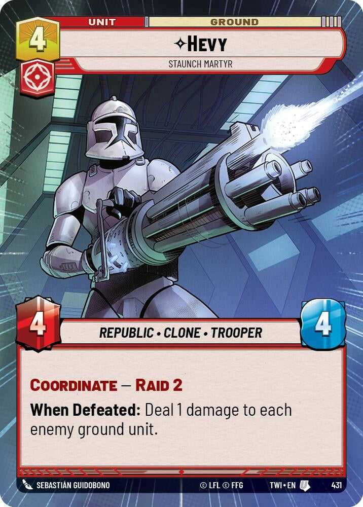 Image for Hevy - Staunch Martyr (Hyperspace) (Twilight of the Republic) (431) - Star Wars: Unlimited