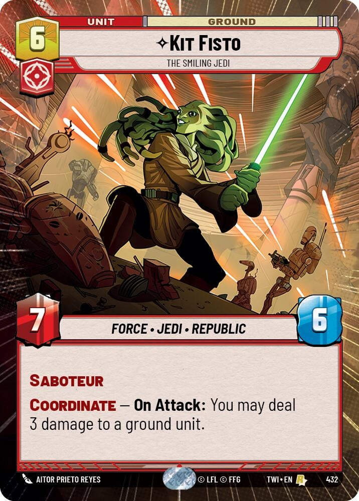 Image for Kit Fisto - The Smiling Jedi (Hyperspace) (Twilight of the Republic) (432) - Star Wars: Unlimited