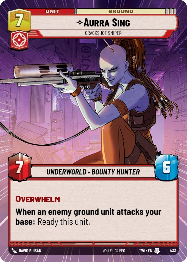 Image for Aurra Sing - Crackshot Sniper (Hyperspace) (Twilight of the Republic) (433) - Star Wars: Unlimited