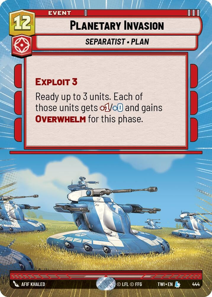 Image for Planetary Invasion (Hyperspace) (Twilight of the Republic) (444) - Star Wars: Unlimited