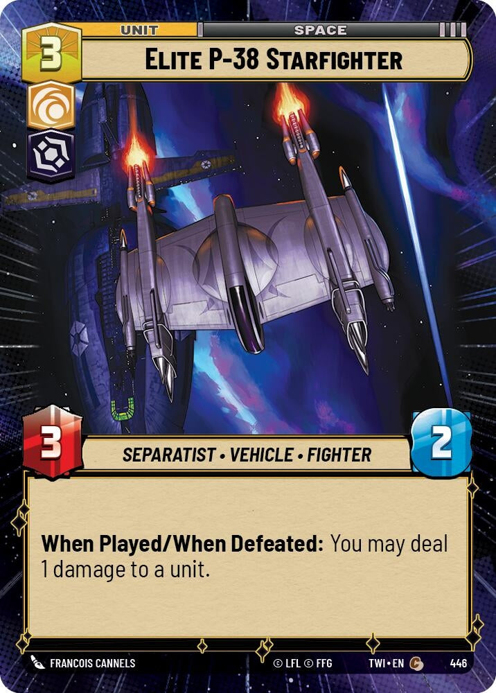 Image for Elite P-38 Starfighter (Hyperspace) (Twilight of the Republic) (446) - Star Wars: Unlimited