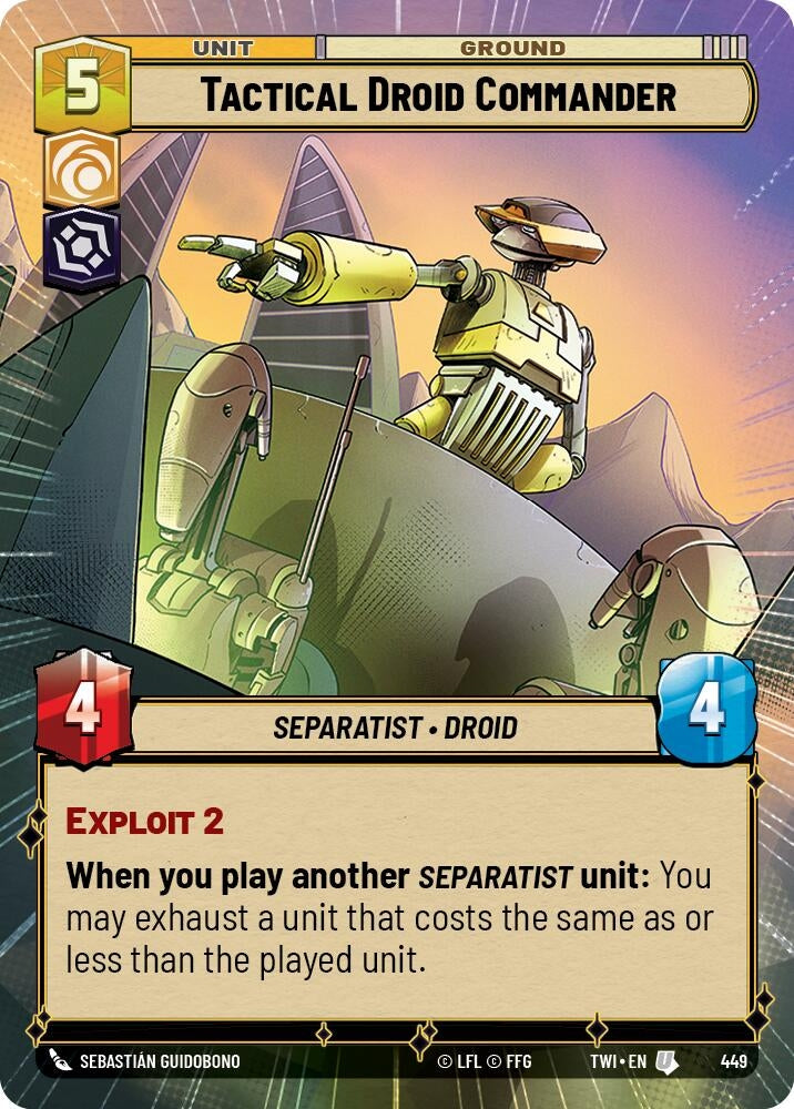 Image for Tactical Droid Commander (Hyperspace) (Twilight of the Republic) (449) - Star Wars: Unlimited