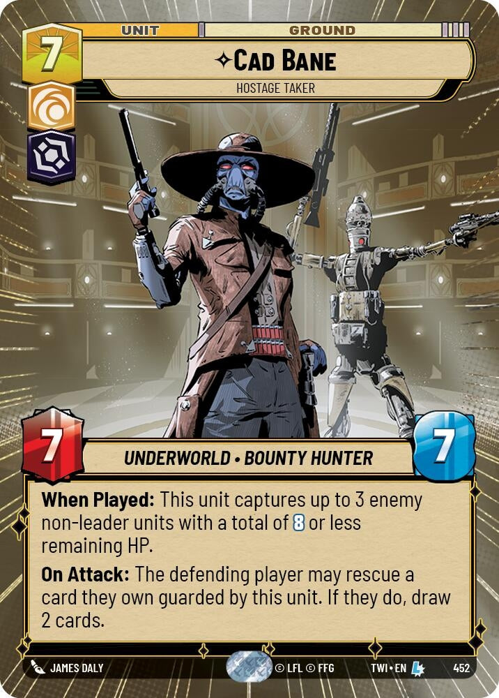 Image for Cad Bane - Hostage Taker (Hyperspace) (Twilight of the Republic) (452) - Star Wars: Unlimited