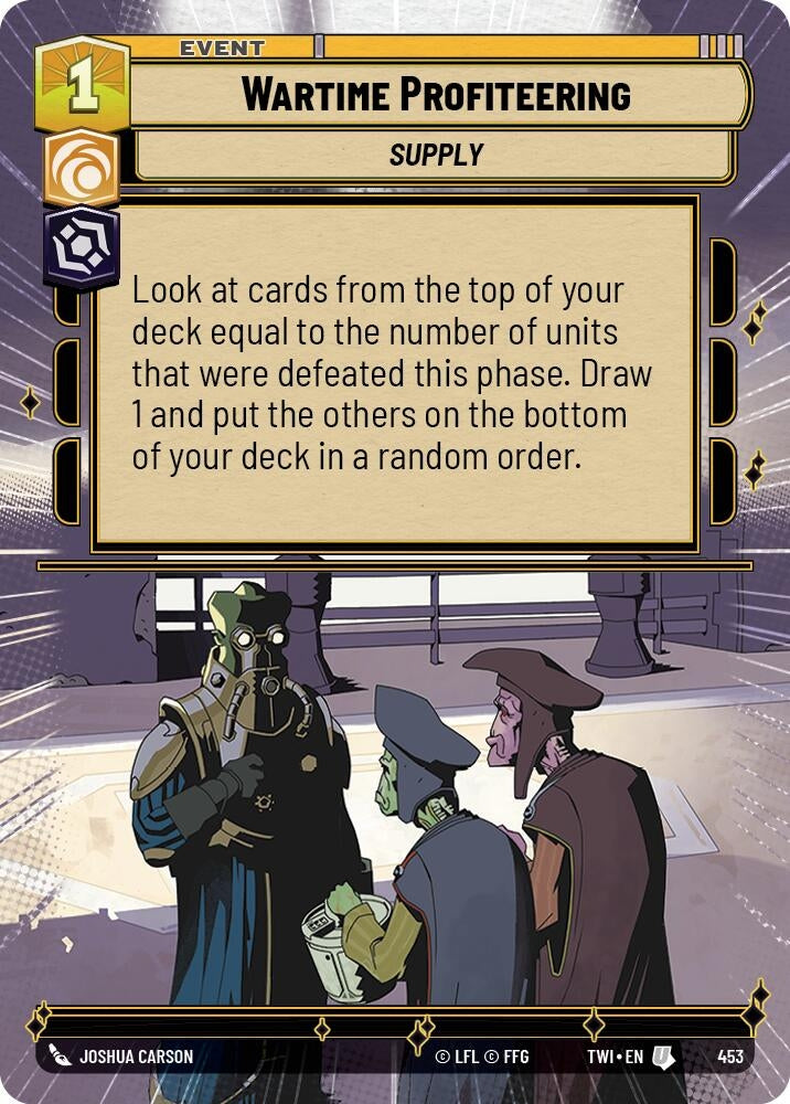 Image for Wartime Profiteering (Hyperspace) (Twilight of the Republic) (453) - Star Wars: Unlimited
