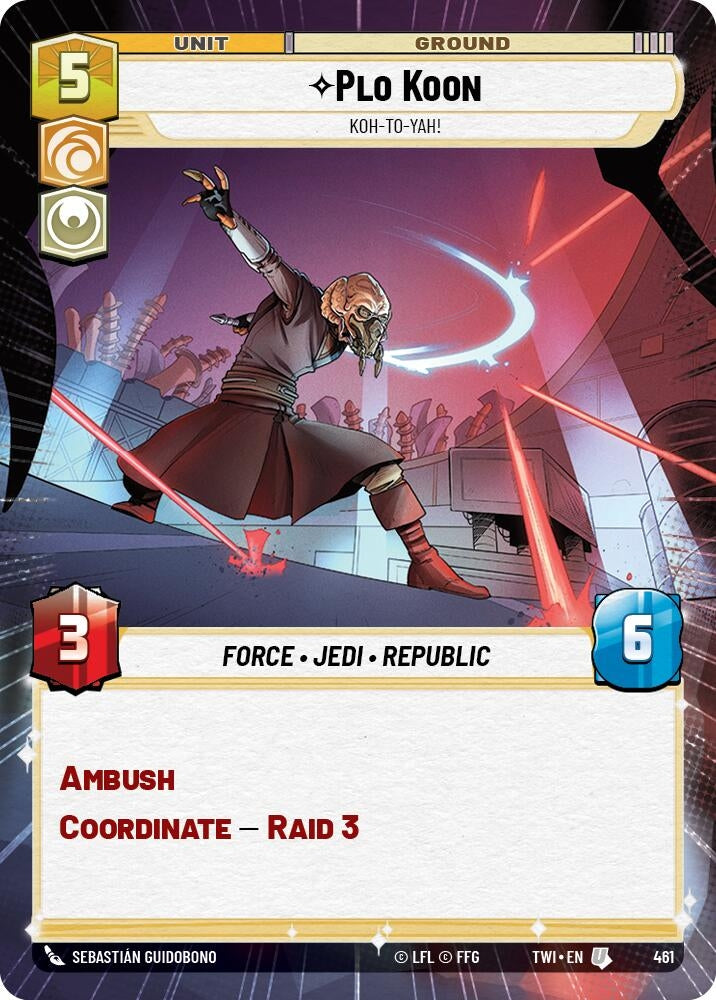 Image for Plo Koon - Koh-to-yah! (Hyperspace) (Twilight of the Republic) (461) - Star Wars: Unlimited