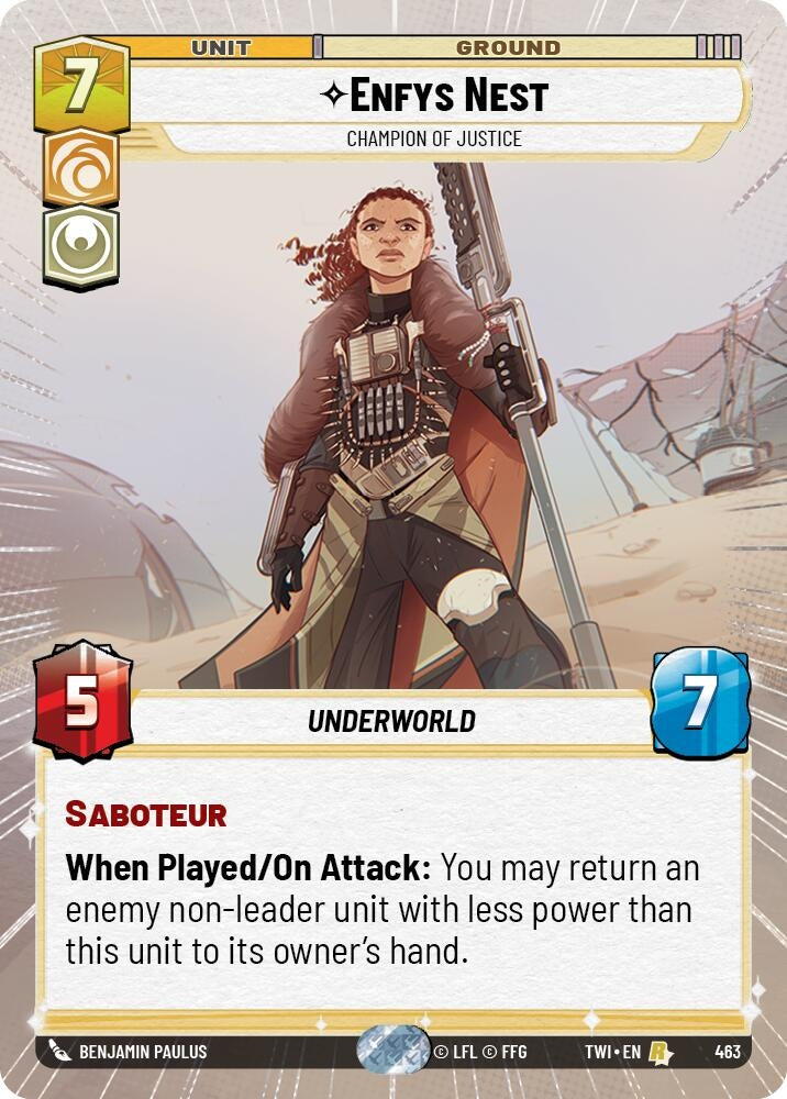 Image for Enfys Nest - Champion of Justice (Hyperspace) (Twilight of the Republic) (463) - Star Wars: Unlimited