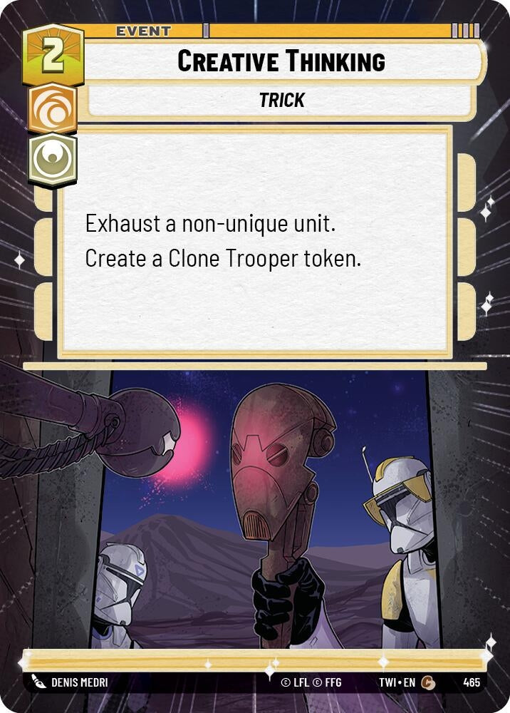 Image for Creative Thinking (Hyperspace) (Twilight of the Republic) (465) - Star Wars: Unlimited