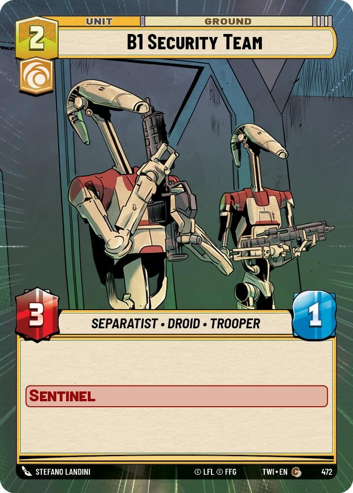 Image for B1 Security Team (Hyperspace) (Twilight of the Republic) (472) - Star Wars: Unlimited