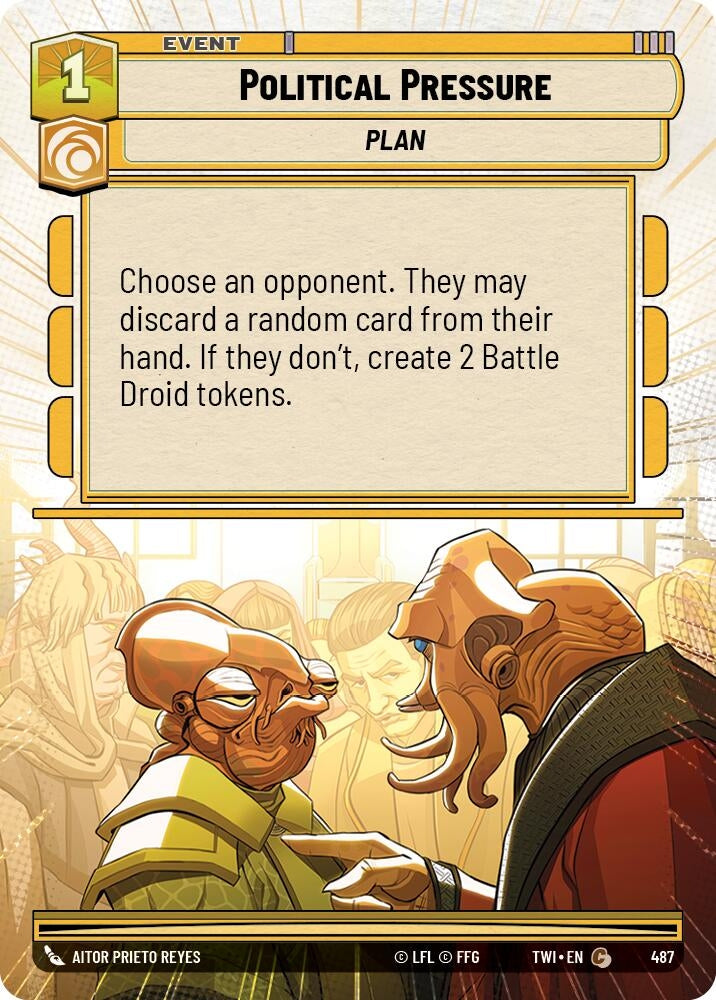 Image for Political Pressure (Hyperspace) (Twilight of the Republic) (487) - Star Wars: Unlimited