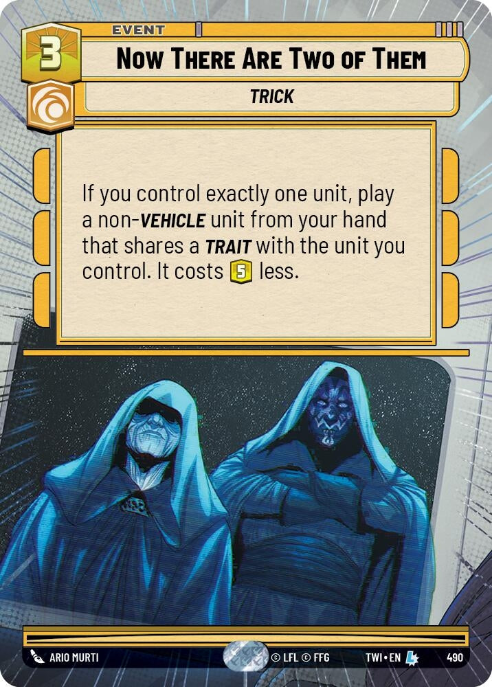 Image for Now There Are Two of Them (Hyperspace) (Twilight of the Republic) (490) - Star Wars: Unlimited