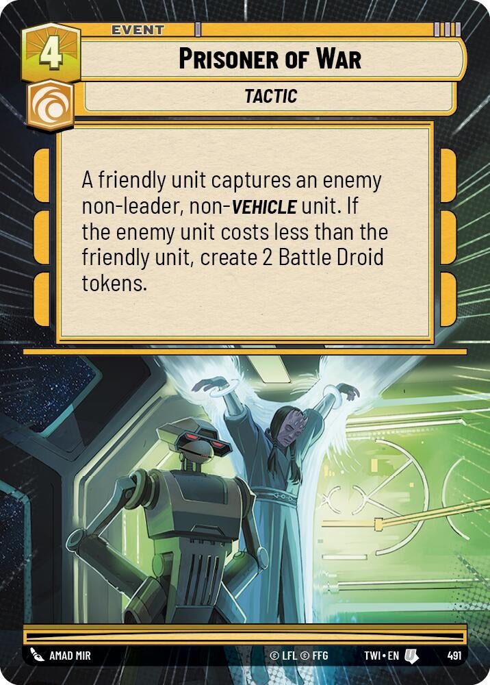 Image for Prisoner of War (Hyperspace) (Twilight of the Republic) (491) - Star Wars: Unlimited