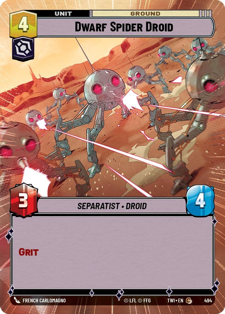 Image for Dwarf Spider Droid (Hyperspace) (Twilight of the Republic) (494) - Star Wars: Unlimited