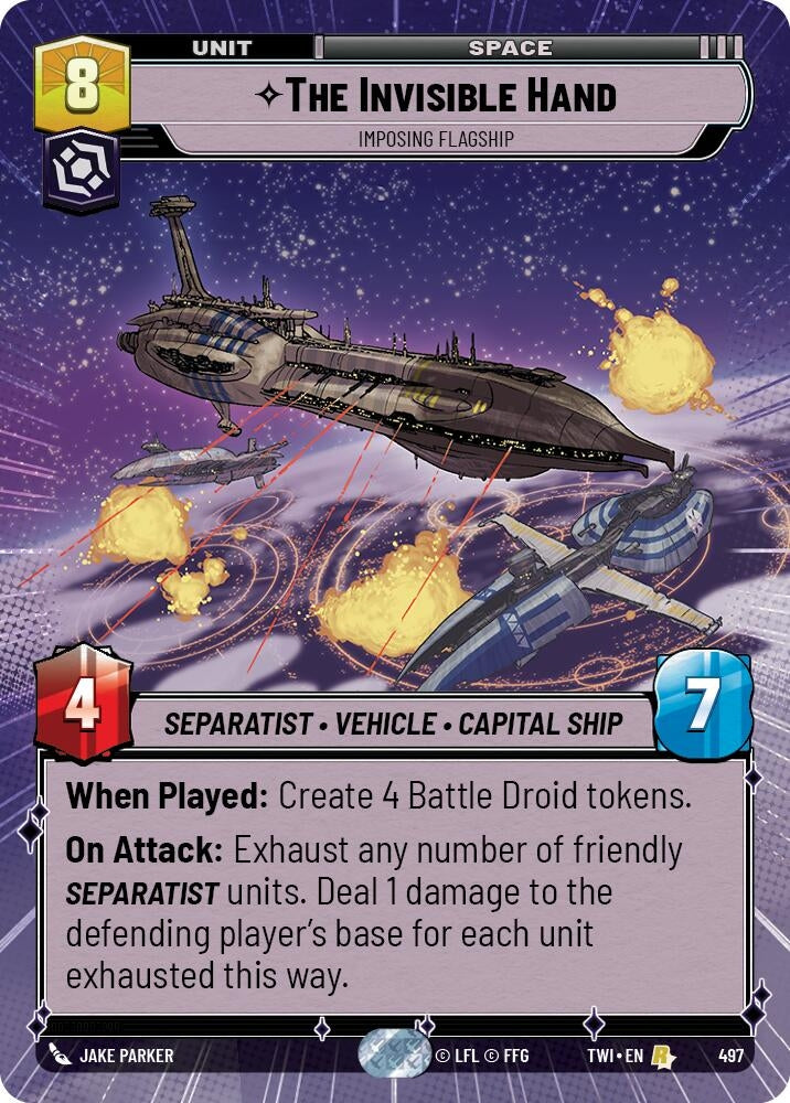 Image for The Invisible Hand - Imposing Flagship (Hyperspace) (Twilight of the Republic) (497) - Star Wars: Unlimited