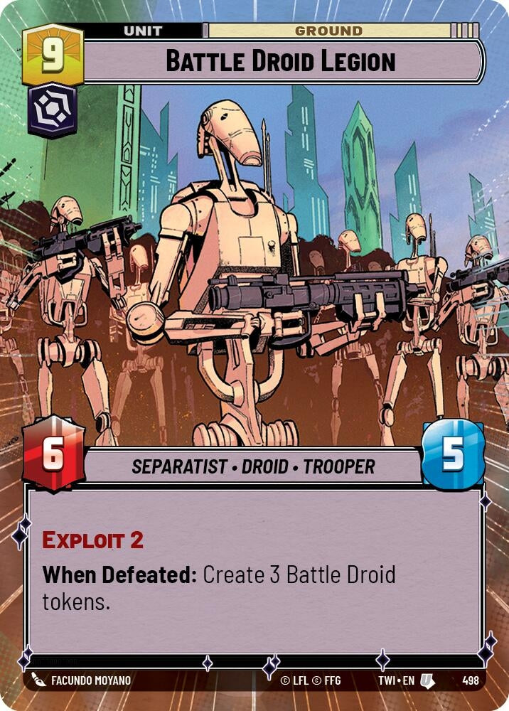 Image for Battle Droid Legion (Hyperspace) (Twilight of the Republic) (498) - Star Wars: Unlimited