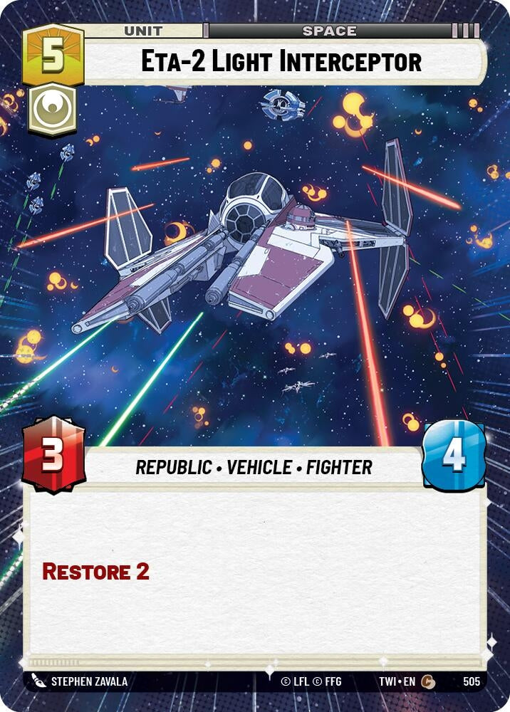 Image for Eta-2 Light Interceptor (Hyperspace) (Twilight of the Republic) (505) - Star Wars: Unlimited