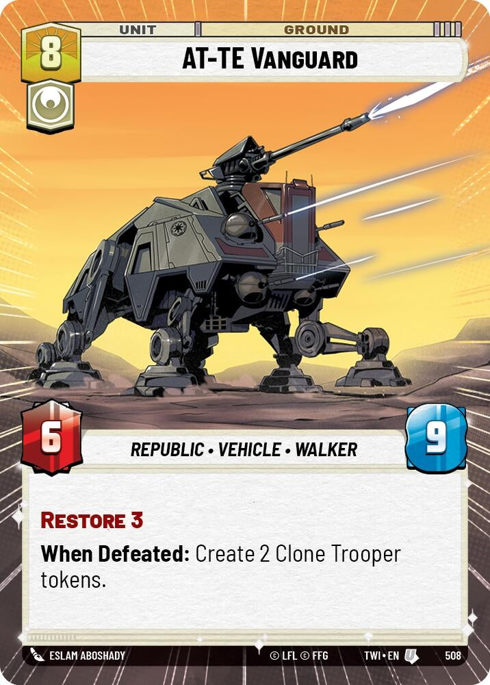 Image for AT-TE Vanguard (Hyperspace) (Twilight of the Republic) (508) - Star Wars: Unlimited