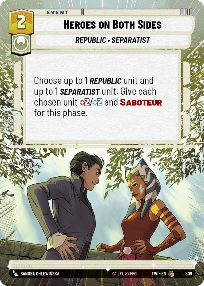 Image for Heroes on Both Sides (Hyperspace) (Twilight of the Republic) (509) - Star Wars: Unlimited