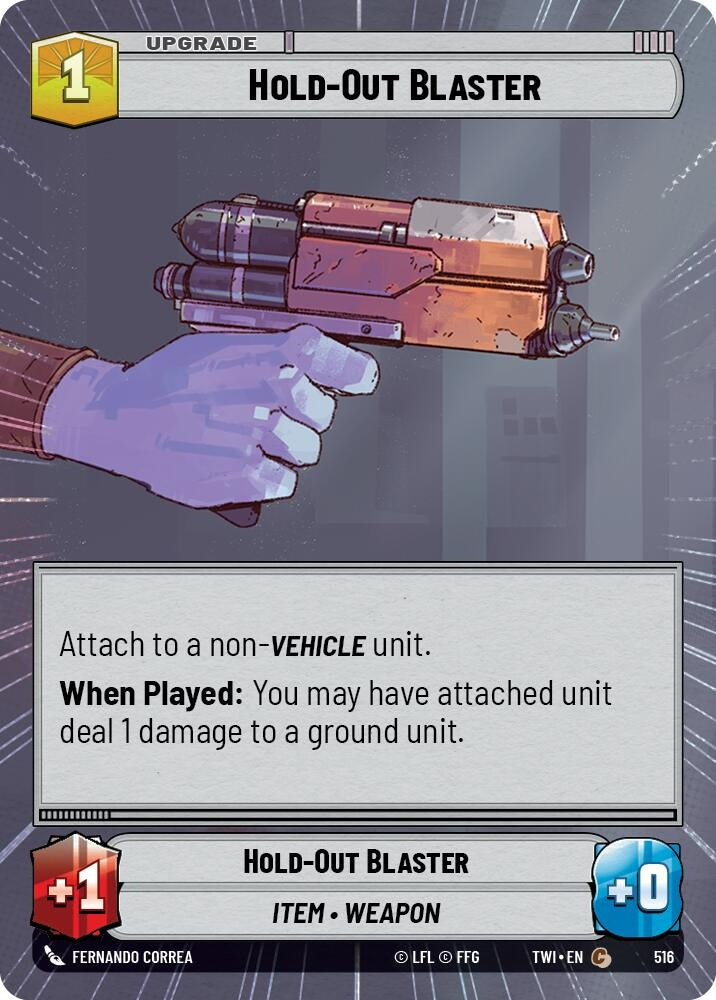 Image for Hold-Out Blaster (Hyperspace) (Twilight of the Republic) (516) - Star Wars: Unlimited