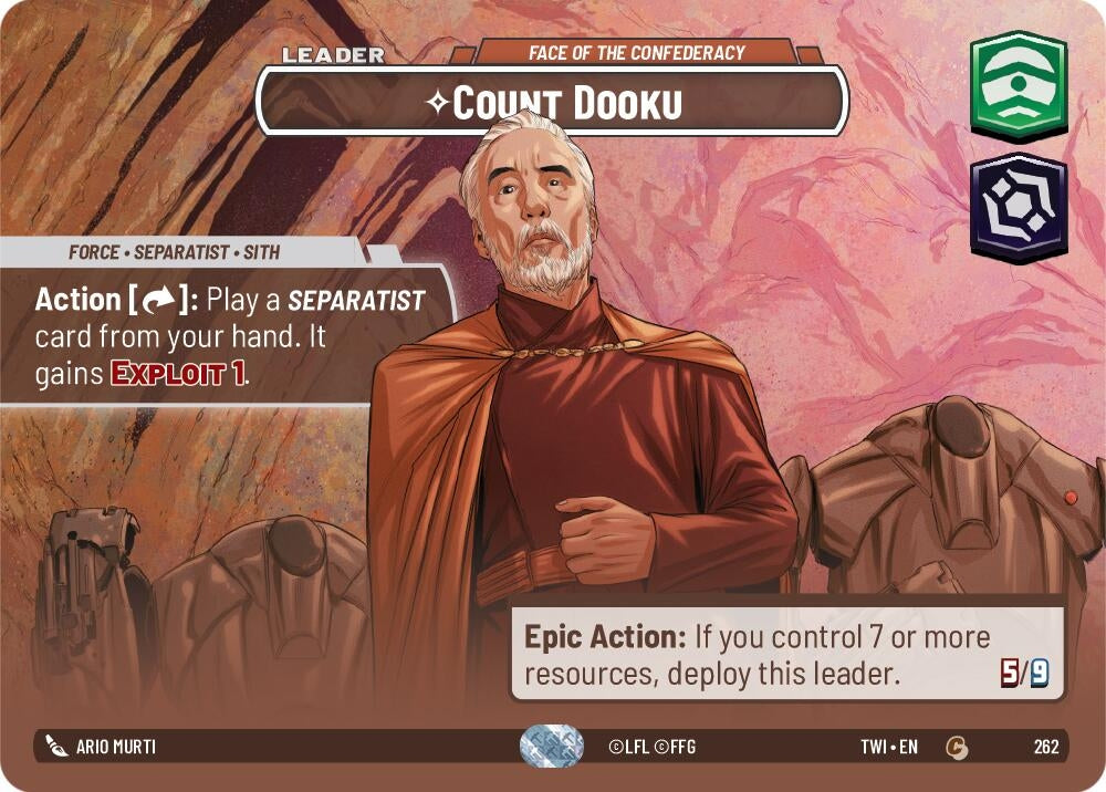Image for Count Dooku - Face of the Confederacy (Showcase) (Twilight of the Republic) (262) - Star Wars: Unlimited