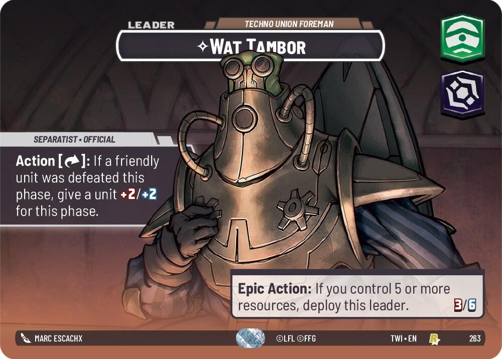 Image for Wat Tambor - Techno Union Foreman (Showcase) (Twilight of the Republic) (263) - Star Wars: Unlimited
