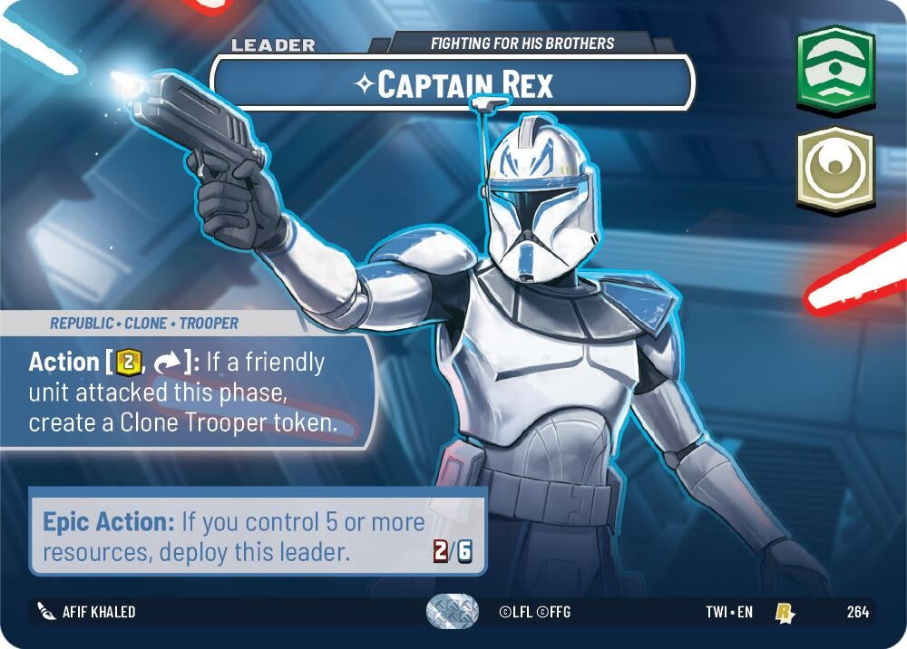 Image for Captain Rex - Fighting For His Brothers (Showcase) (Twilight of the Republic) (264) - Star Wars: Unlimited