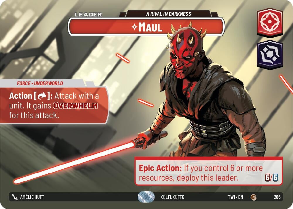 Image for Maul - A Rival in Darkness (Showcase) (Twilight of the Republic) (266) - Star Wars: Unlimited