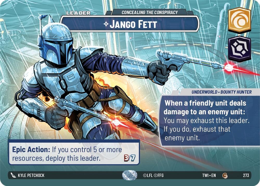 Image for Jango Fett - Concealing the Conspiracy (Showcase) (Twilight of the Republic) (273) - Star Wars: Unlimited